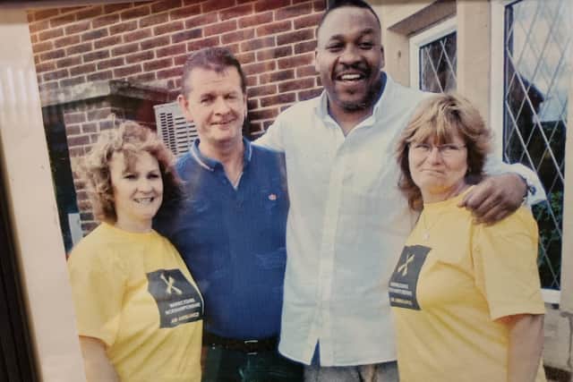 US boxer Tim Witherspoon popped by to help with fundraising