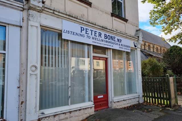 Peter Bone's office in Midland Road. Image: Northants Telegraph