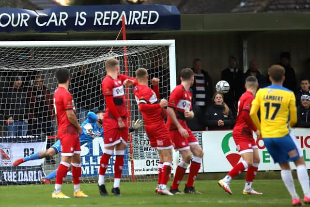 Jack Lambert levelled for Darlington with this fine free-kick