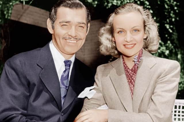 Clark Gable and his third wife Carole Lombard. It was said that he never
really got over Lombard’s death in an aircraft crash in January 1942.