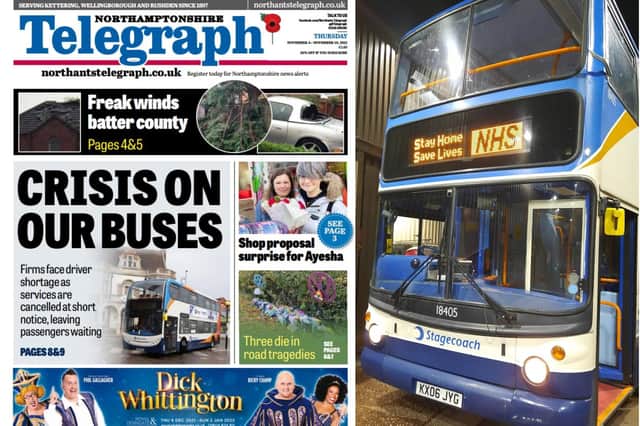 Thursday's Telegraph revealed the crisis in North Northamptonshire bus services