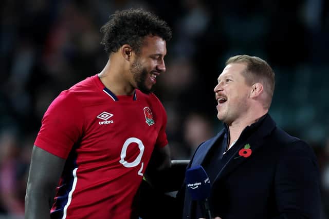 Courtney Lawes and Dylan Hartley had a chat at Twickenham