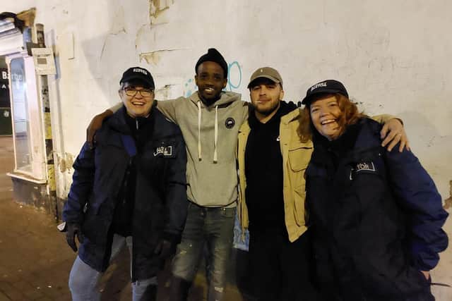Revellers love posing for a picture with the street pastors.