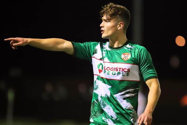 Ed Cook impressed for Kettering as he featured for them having been on a dual registration at Stamford so far this season