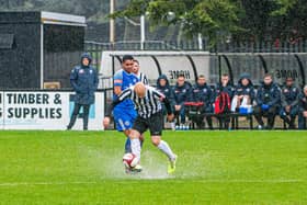The original match between Corby Town and Sutton Coldfield Town was abandoned due to a waterlogged pitch and the two teams will try again at Steel Park tonight. Picture by Jim Darrah