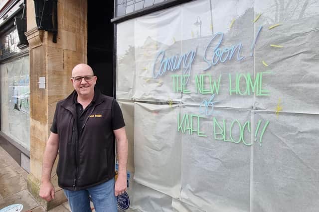 Tony outside Kafe Bloc's new home.