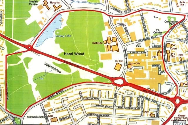 The PSPO is effective in the area bounded in red