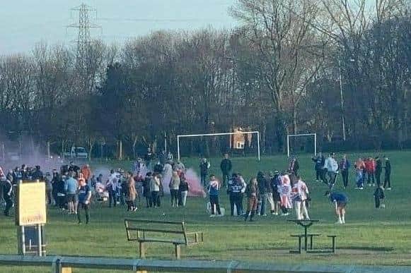 One person who took part in this gathering in Corby has been up before the courts.