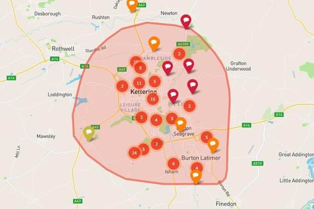 The interactive map