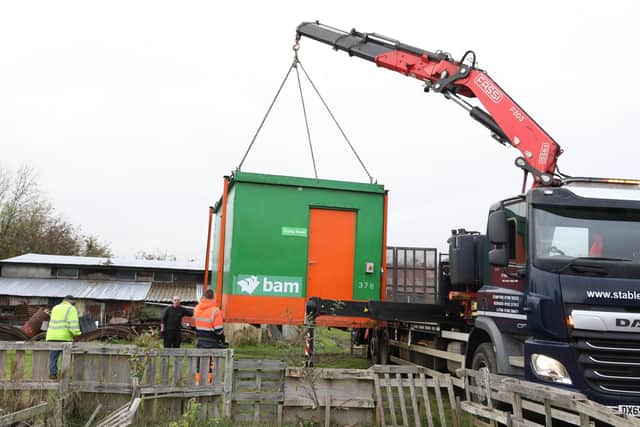 The former site drying room will be used by allotment users in Little Irchester