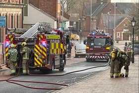 Firefighters are dealing with an incident in Wellingborough town centre Tuesday lunchtime