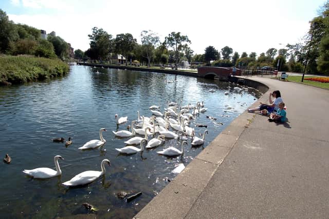 The River Nene at the Embankment in Wellingborough - file picture