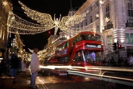 Light fantastic: Illuminations now like London buses.