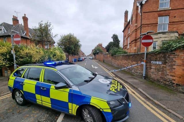 Police at the scene.