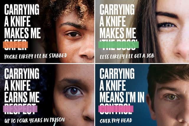 Police are spreading powerful messages in a bid to combat knife crime among kids in the county