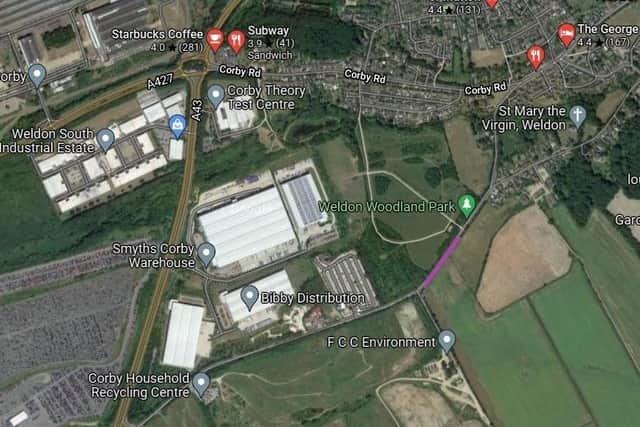 The proposal is to stop-up Kettering Road in Weldon