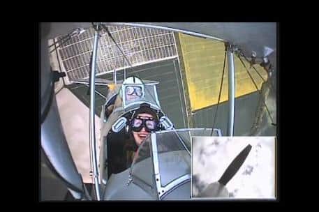 The author in a Tiger Moth
