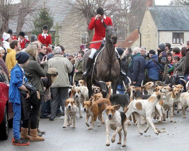 The Brigstock boxing day hunt meeting in 2013