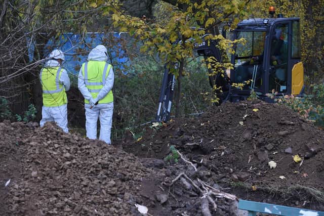 Several areas of the site were excavated.
