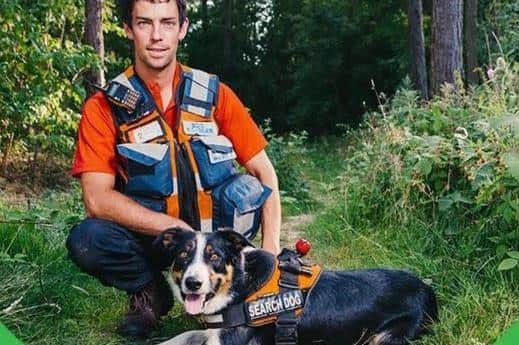 Ted with handler and 'dad' Ian Horton