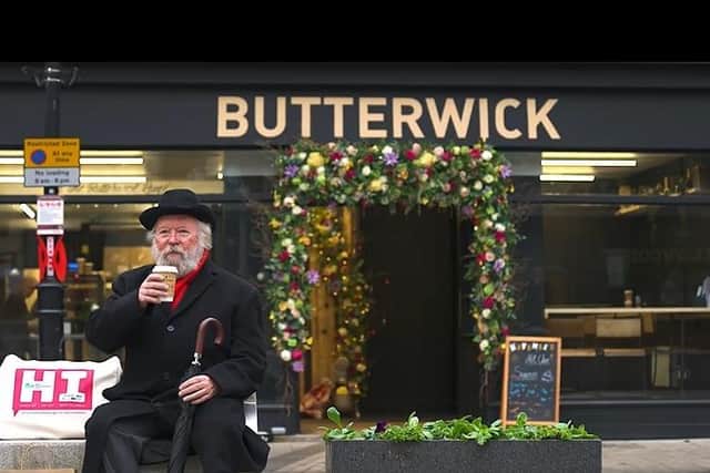 Santa Claus takes a breather outside Butterwick in Kettering