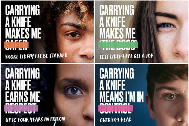 Northamptonshire Police's knife crime campaign.