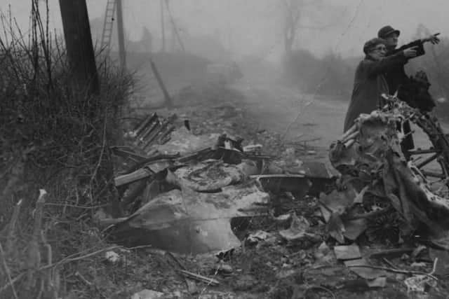 Two local residents trying to piece together the story of their miraculous escape