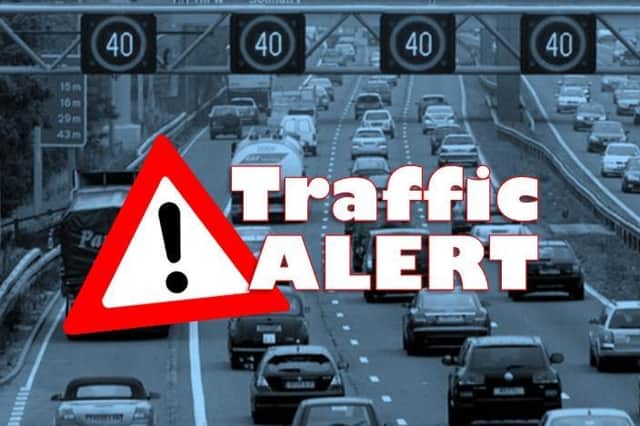 A crash is causing severe tailbacks on the A45 on Monday morning