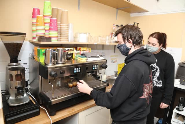 Staff are trained to use the coffee machine and other transferrable skills