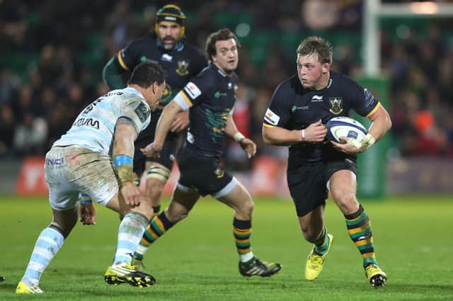 Alex Waller in action for Saints during their 9-9 draw with Racing 92 back in December 2015