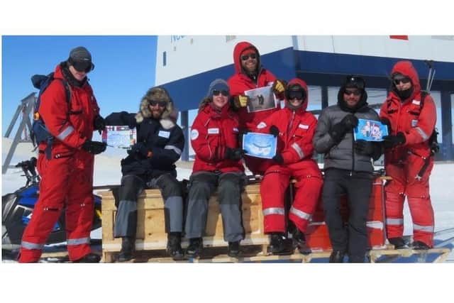 Ben’s winning design was taken to and photographed on Antarctica, at the Neumayer Research Station, with Olaf Eisen, a glaciologist and geophysicist.