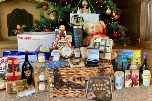 The guess the value and win the contents of the hamper