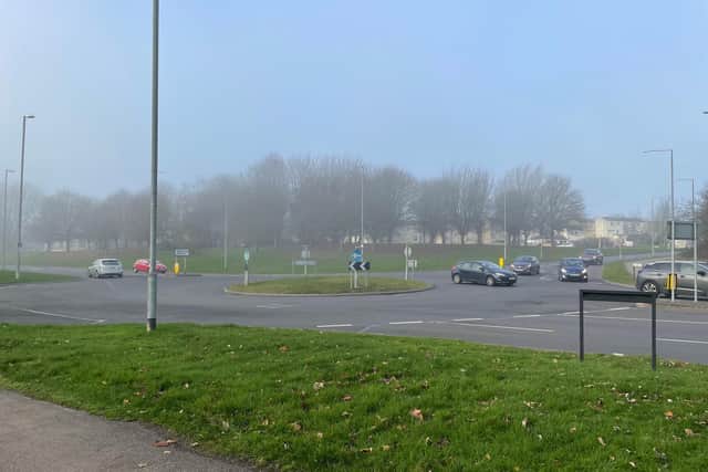 Locals say the design of the roundabout is dangerous