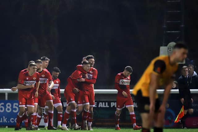 Kettering Town returned to winning ways with a 4-0 victory at Leamington on Saturday. Picture by Peter Short