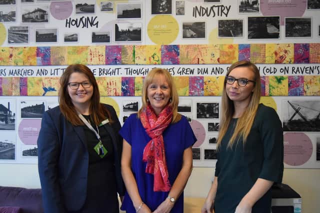 L-r Stacey McNulty - revenue manager Holiday Inn Corby, Tracy Gallagher-  joint Head of Pen Green, Teighan Ridge - revenue coordinator, Holiday Inn Corby.