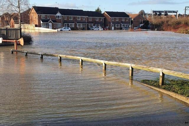 The brook broke its banks