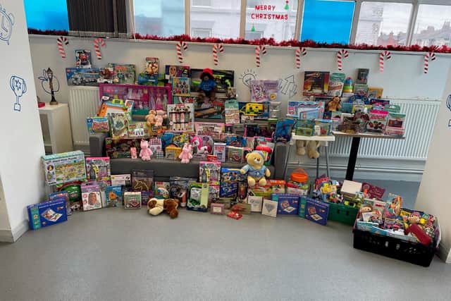 Corby Company Shop's toy donation