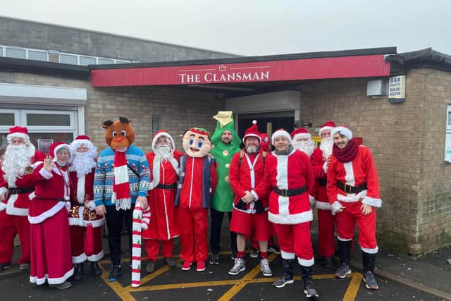 The Santa Walk leaves The Clansman this morning