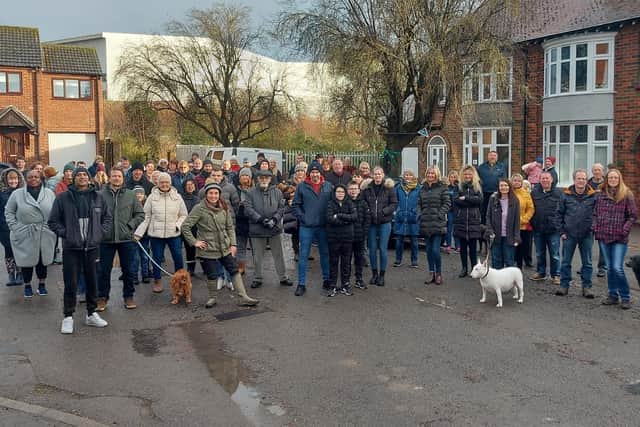 Residents have been campaigning against the proposed development that would include an access route down Prospect Avenue