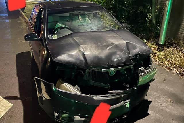 This car was written off. Credit: Northants Road Crime Team