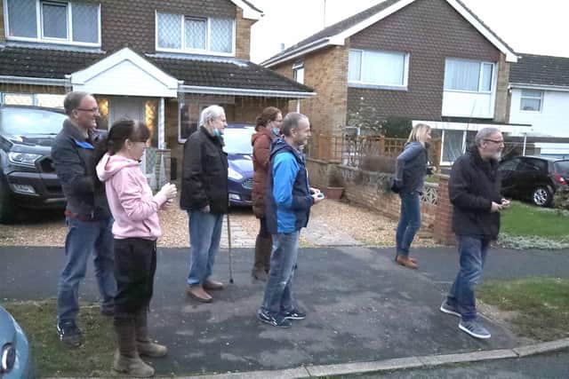 Members of his family waited to surprise Jack Cox