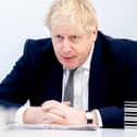 Boris Johnson pays a visit to the Chronicle & Echo office during his visit to Northampton. Photo: Kirsty Edmonds