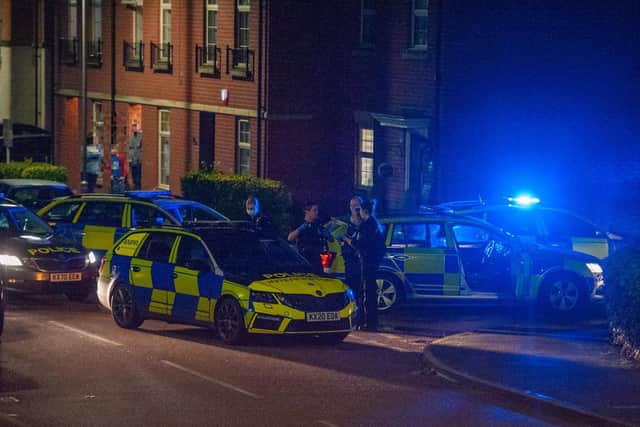 Police at the scene