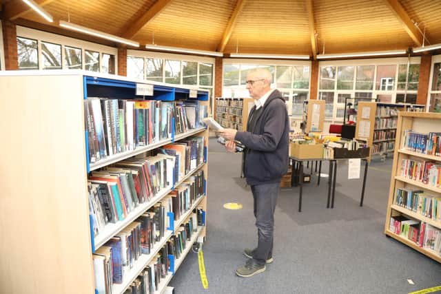 Library users can borrow books and access numerous groups that use the space