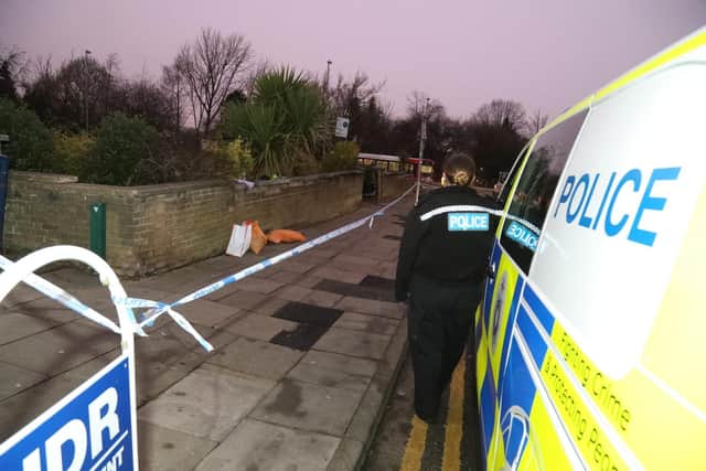 Police at the scene