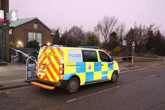 Police at the scene