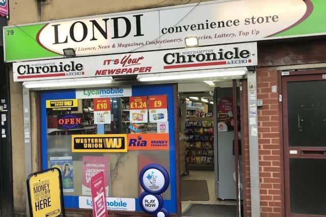 Police say the man hid in this Londi store after being chased on Kettering Road