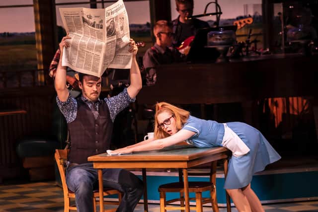 Evelyn Hoskins as Dawn in Waitress. Photo: Johan Persson