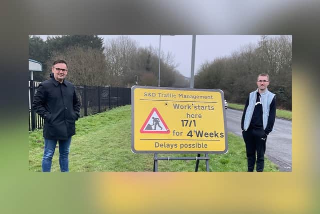 Cllrs Simon Rielly and Ross Armour at the site