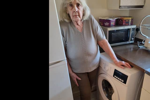 Joy Regan's washing machine has now been replaced